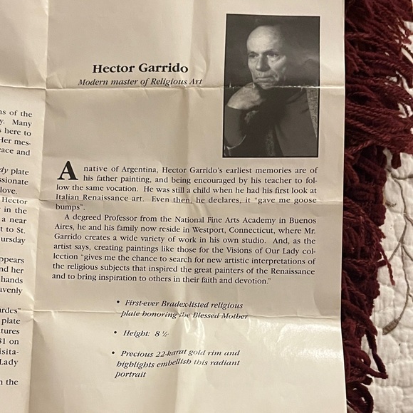 The Bradford Exchange Our Lady of Lourdes  Wall Art with Gold and Brown Frame - Picture 9 of 14